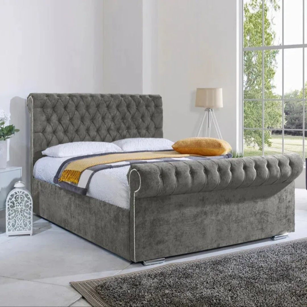 Chesterfield Sleigh Bed
