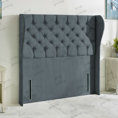 Floorstanding Wing Curve Chesterfield Headboard